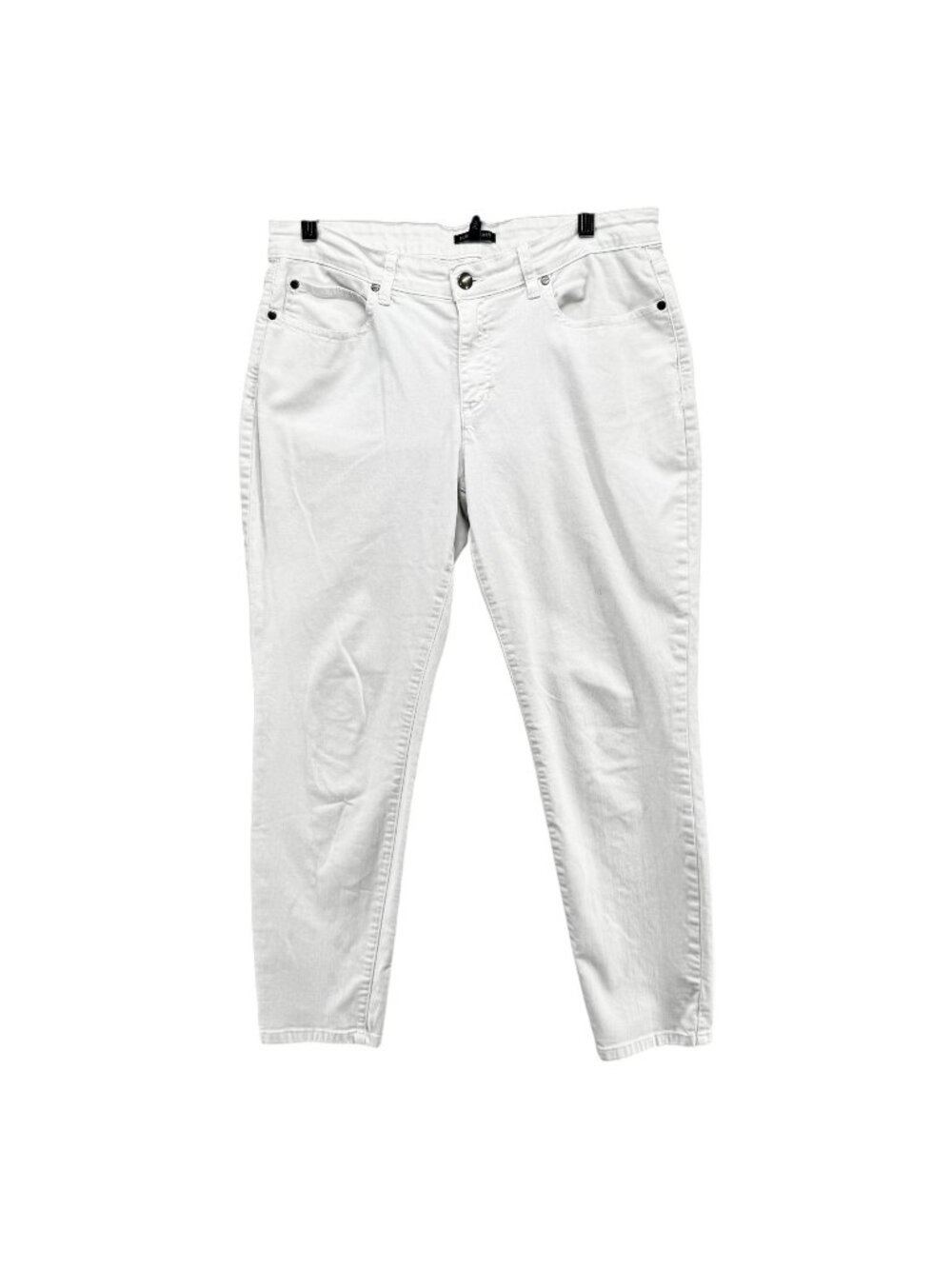 Eileen Fisher Ankle Jeans Womens White Denim Mid Rise Size 12